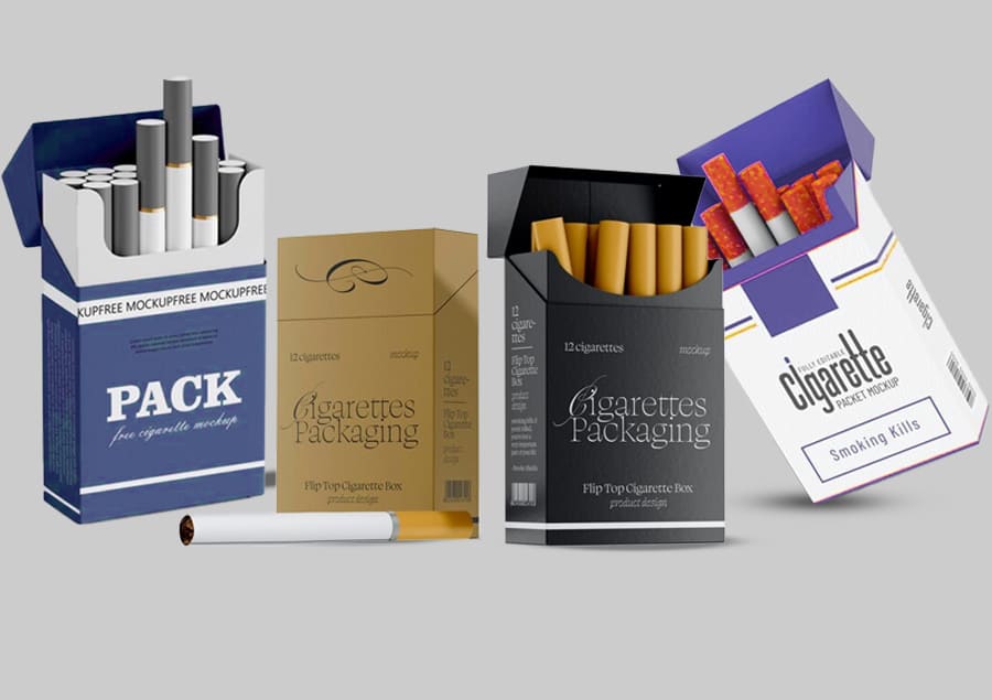 cardboard cigarette boxes